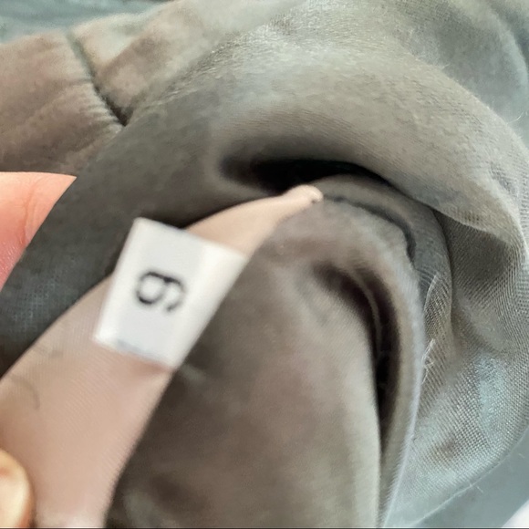 Vintage Green Genuine Leather Trench Coat with Triangle Pattern - Picture 14 of 16